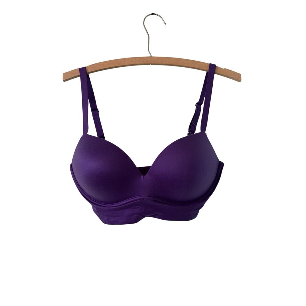 Dobreva 32DD Purple Wireless Padded T-Shirt Bra No Underwire